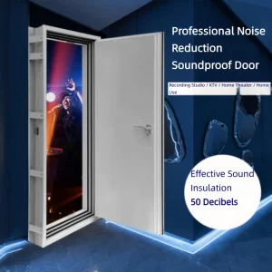 Heavy-Duty Acoustic Fire-Rated Soundproof Door for Recording Studio, Drum Room, Piano Room, Live Streaming, Bar, and Bedroom