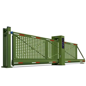 Heavy Duty Aluminum Alloy Automatic Hidden Cantilever Sliding Double Driveway Gate for Industrial Entrance