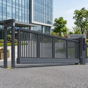 Heavy Duty Aluminum Alloy Hidden Cantilever Automatic Sliding Double Gate for Industrial Entrance