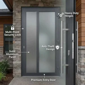 Heavy-Duty Aluminum Alloy Security Lock with Anti-Pry Hook and Multipoint Locking