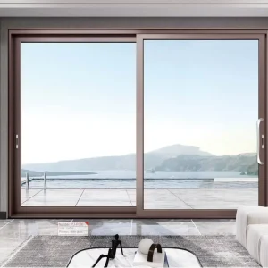 Heavy-Duty Aluminum Alloy Sliding Glass Door with Waterproof Feature for Outdoor Balconies and Apartments