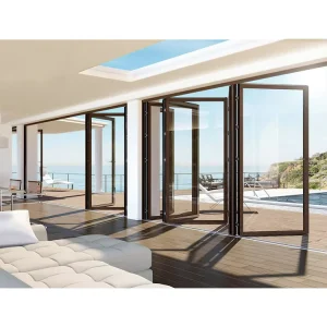 Heavy Duty Aluminum Bifold Accordion Folding Door for Balconies and Patios