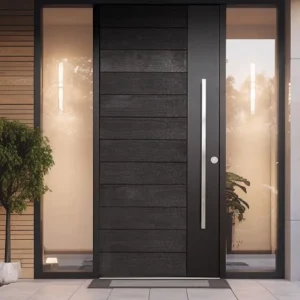 Heavy Duty Aluminum Courtyard Gate, Modern Outdoor Entrance, Anti-Theft Weather-Resistant Residential Access