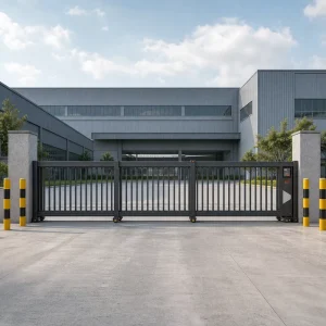 Heavy-Duty Aluminum Sectional Fencing Gate, Automatic Electric Telescopic Sliding Driveway Gate