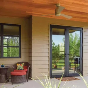 Heavy-Duty Aluminum Swing Door with Tempered Glass for High-Floor Balconies and Outdoor Entrances