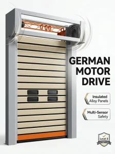 Heavy-Duty Automatic Steel Rolling Shutter Door with Security Protection for Warehouse and Industrial Use
