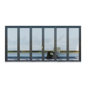 Heavy-Duty Double Tempered Glass Aluminum Alloy Sliding Door System for Villa Balcony