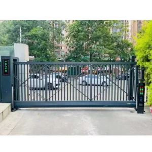 Heavy Duty Electric Retractable Aluminum Sliding Cantilever Gate with Remote Control for Apartment and Gym