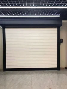Heavy Duty Galvanized Aluminum Motorized Rolling Garage Door with Remote Control