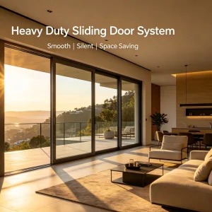 Heavy Duty Hurricane Impact Sliding Glass Door Minimalist Aluminum Balcony Door System for Apartment Villa Project
