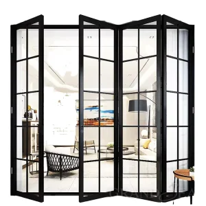 Heavy Duty Large Double Tempered Glass Windproof Noise-Reducing Sliding Door for Villa Exterior, Balcony, or Patio, Aluminum Alloy