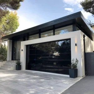 Heavy-Duty Reinforced Glass Aluminum Garage Door Commercial Sectional Overhead Roll-Up Gate