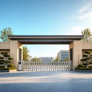 Heavy-Duty Remote-Control Aluminum Alloy Automatic Electric Retractable Gate for Schools and Warehouses