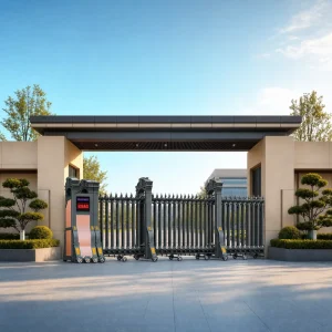 Heavy-Duty Stainless Steel Electric Collapsible Retractable Folding Outdoor Driveway Access Gate