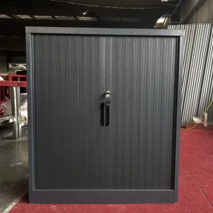 Heavy-Duty Steel Roller Shutter Cabinet Door, Lockable Tambour Sliding Door for Office Filing
