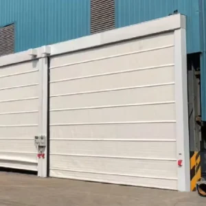 Heavy Duty Wind-Resistant PVC Steel Frame Stacking Door Foldable Industrial Door