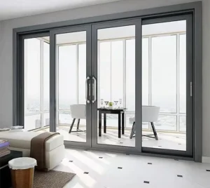 Heavy-Duty Wind-Resistant Waterproof Aluminum Glass Sliding Door for Outdoor Living Room, Balcony, and Entrance