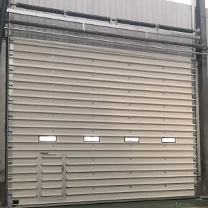 Heavy-Duty Windproof Industrial Aluminum Roller Shutter Door, Class 4 Wind Resistance, Insulated