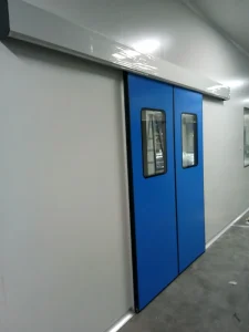 Hermetic Airtight Cleanroom Automatic Sliding Medical Door, Two Leaves
