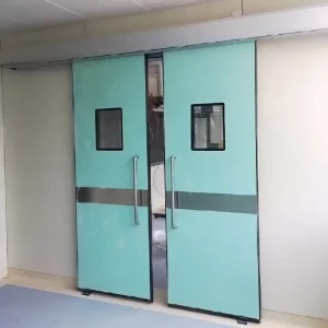 Hermetic Motorized Airtight Sliding Door for Medical Centers and Hospitals Side-Opening Finished Surface