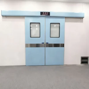 Hermetic Sliding Double Doors for Hospital Stainless Steel Airtight System with Vision Panel for Clean Room ICU
