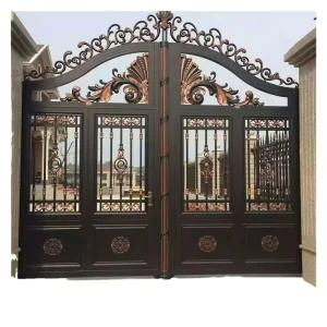 High Quality Aluminum Swing Gates for Driveways Durable Eco Friendly Manual Garden Main Gate for Apartment Villa Warranty
