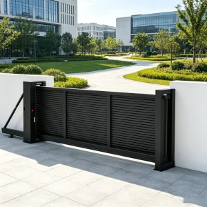 High Quality Driveway Cantilever Sliding Gate New Type Of Louvre Automatic Gate For Outdoor Villa Courtyard Factory