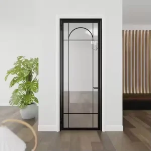 High Quality French Steel Glass Door Interior Black Frame Steel French Door