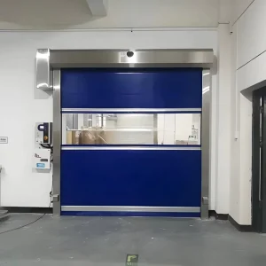 High-Speed 2.8 m/s Stainless Steel PVC Rolling Shutter Door with 1.5 kW Servo Motor for Car Wash Garage