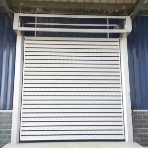 High-Speed Automatic Insulated Rigid Fast Rolling Door for Industrial Warehouse, Factory, or Garage