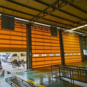 High-Speed Automatic PVC Foldable Stack Door for Warehouses