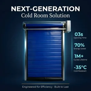 High-Speed Automatic Roll PVC Insulated Freezer Door with Airtight Design for Cold Storage and Cold Chain Applications