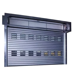 High-Speed Commercial Security Entrance Door, Fast-Action Spiral Aluminum Alloy Industrial PU Rolling Shutter Door