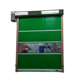 High Speed Industrial PVC Roller Shutter Door with Energy Saving Waterproof Vision Panel for Factory Workshop Warehouse