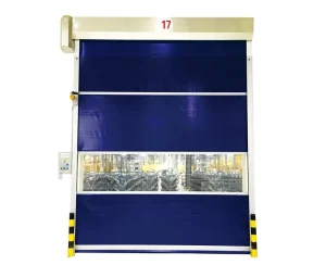 High-Speed Industrial Warehouse Aluminum Alloy Polymer Garage Door with Thermal Insulation and Electric Side Opening
