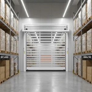 High-Speed Spiral Track Roll-Up Aluminum Alloy Windproof Garage Door for Exterior Applications