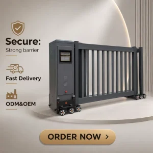 High-Strength Aluminum Alloy Intelligent Segment Sliding Gate for Factory, Enterprise, and Commercial Use with 1-Year Warranty