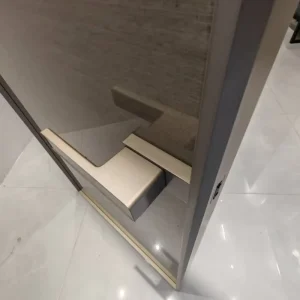 Hinged Door Aluminum Alloy Swing Design with Magnetic Suction Noise Reduction for Apartment