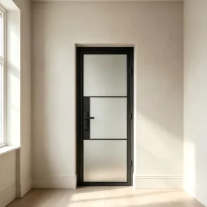 Home Apartment Internal Glazed Steel Hinged Swing Doors French Style Glass Doors Customized Interior Steel Glass Doors