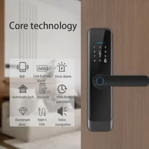 Home Electronics Fingerprint Digital Password Code Electronic Security Smart Door Lock for Houses and Buildings