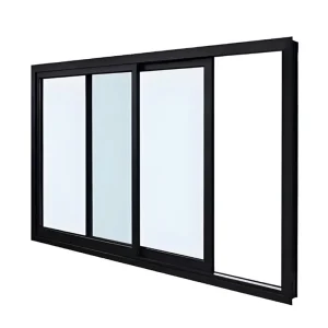 Horizontal Sliding Aluminum Window Door Fly Screen Tempered Glass for Apartment