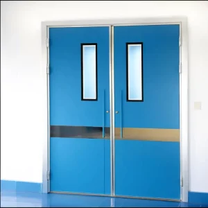 Hospital Clean Room Door Airtight Seals Fire-Rated Galvanized Steel Swing Door Manual Operation Sound Insulation