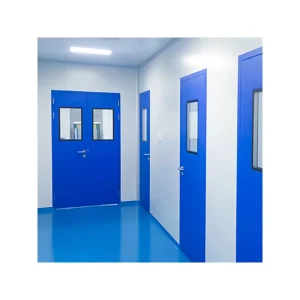 Hospital Hermetic Automatic Sliding Door with Electric Side Opening, Fireproof Aluminum Honeycomb and Stainless Steel Surface