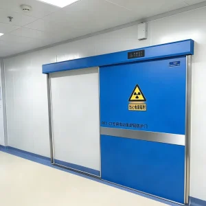 Hospital Hermetic X-Ray Protection Lead Door, Stainless Steel Manual Swing Radiation Shielding Door with Lead Glass Window