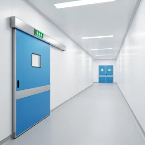 Hospital Laboratory Cleanroom Automatic Side-Opening Stainless Steel Hermetic Windproof Door, CE ISO