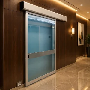 Hospital Surgery Room Modern Automatic Sliding Glass Door Finished Surface Nylon Screen Netting for ICU Wards Fire Prevention