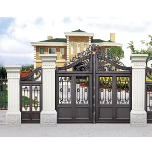 House Residential Villa Classic Metal Doors Courtyard Gates Custom Modern Aluminum Art Yard Main Gate Designs