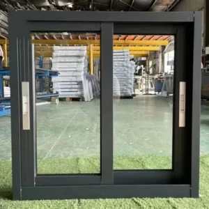 Household Double glazed Sliding Aluminum Alloy Windows Low E Coating Modern Horizontal Design Stainless Steel Kitchen Basement