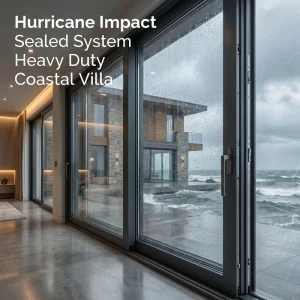 Hurricane Impact Sealed-System Heavy-Duty Frame Coastal Villa Storm-Resistant Waterproof Windproof Side Door