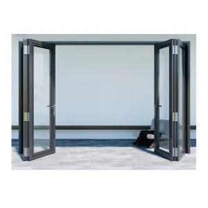 Indoor Veranda Aluminum Alloy Tempered Glass Folding Door